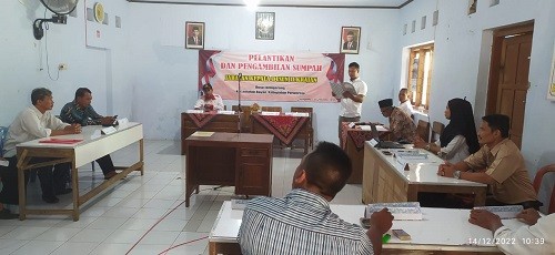 Monitoring Persiapan Pelantikan Perangkat Desa di Desa Jatingarang