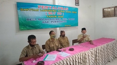 Penyaluran BLT DD Tahun 2020 di Desa Botodaleman