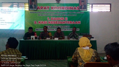 Sosialisasi Pengisian Perangkat Desa di Desa Banjarejo