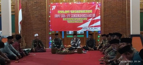 Malam Tasyakuran tingkat Kecamatan Bayan tahun 2022