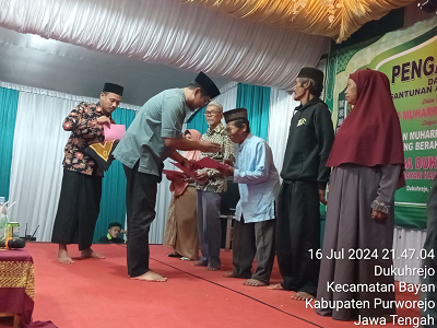 Pengajian dan Santunan Anak Yatim di desa Dukuhrejo