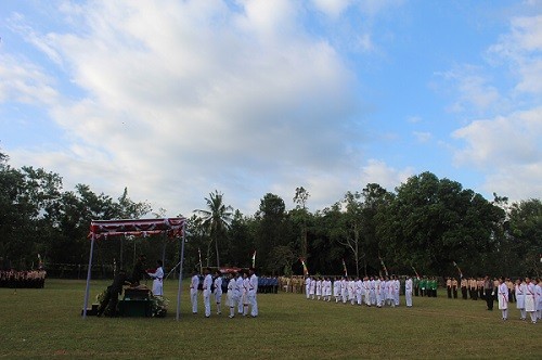 Upacara Penurunan Bendera Peringatan HUT ke-77 Proklamasi Kemerdekaan RI Tahun 2022