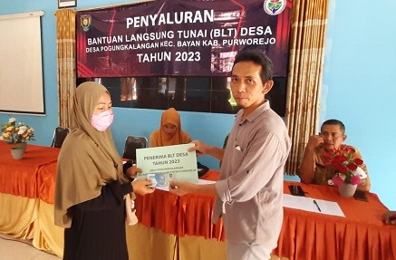 Penyaluran BLT DD Triwulan I Tahun 2023 di Desa Pogungkalangan