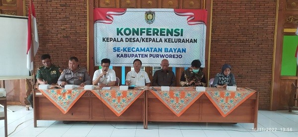 Konferensi Dinas Kepala Desa/Kelurahan se-Kecamatan Bayan bulan November 2022