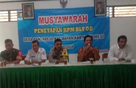 Musyawarah Penetapan KPM BLT DD Tahun 2024 di Desa Banjarejo