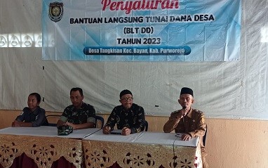 Penyaluran BLT DD Triwulan I Tahun 2023 di Desa Tangkisan