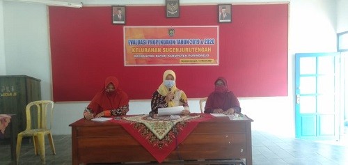 Evaluasi Propendakin Kelurahan Sucenjurutengah