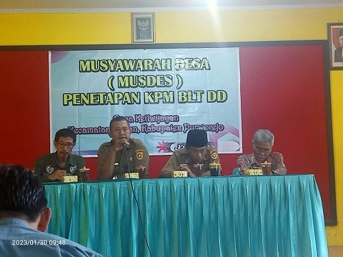 MUSDES PENETAPAN KPM BLT DD TH 2023 DI DESA KETIWIJAYAN