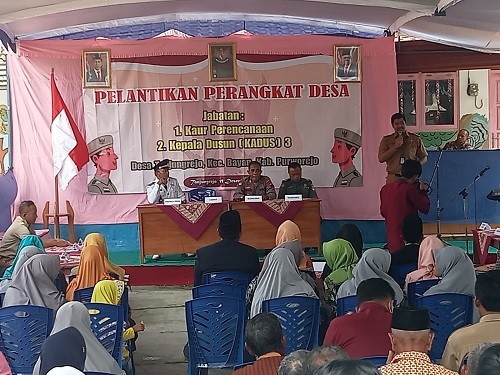 Pelantikan Perangkat Desa di Desa Tanjungrejo