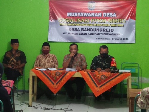 SOSIALISASI PPKM DI DESA BANDUNGREJO