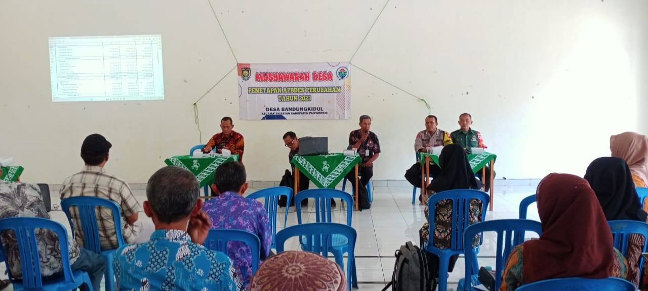 Musdes Penetapan APBDes Perubahan Tahun 2023 di Desa Bandungkidul