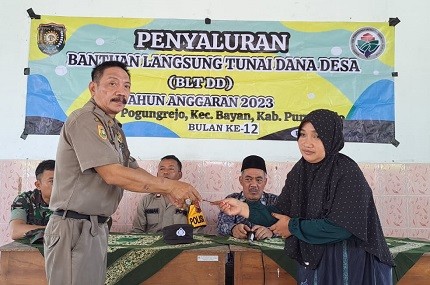 Penyaluran Bantuan bulan Desember 2023 di Desa Pogungrejo