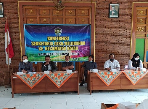 Konferensi Sekdes/Seklur se-Kecamatan Bayan bulan Agustus 2021