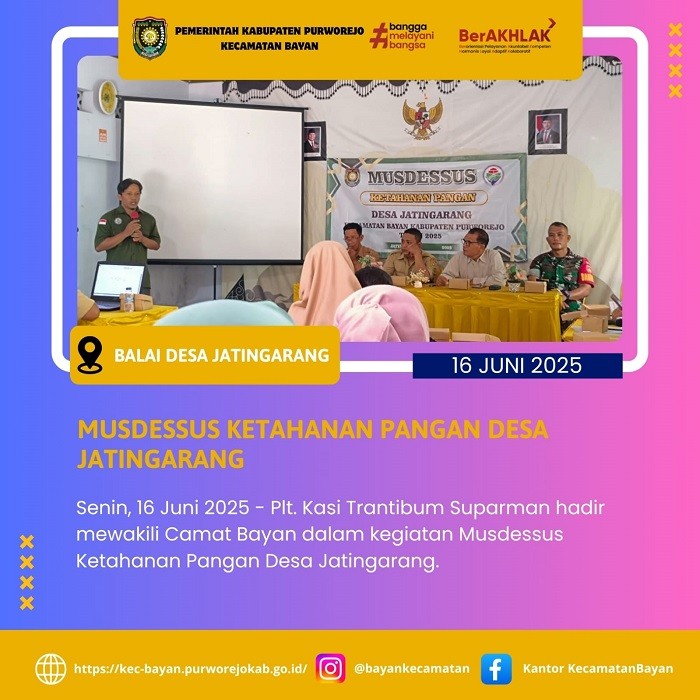 Musdessus Ketahanan Pangan Desa Jatingarang
