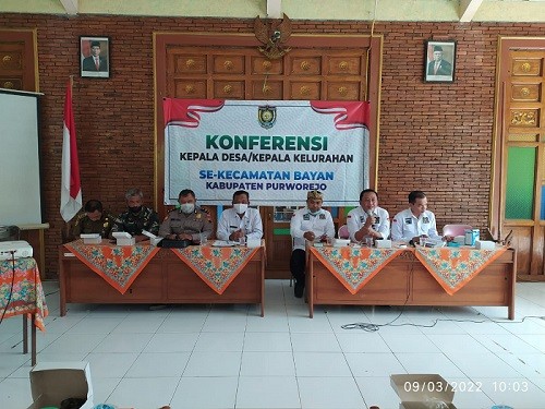 Konferensi Kepala Desa se-Kecamatan Bayan bulan Maret 2022