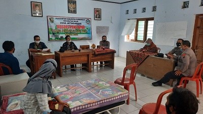 Koordinasi Satgas Covid-19 Kec. Bayan dengan Pemdes Jatingarang