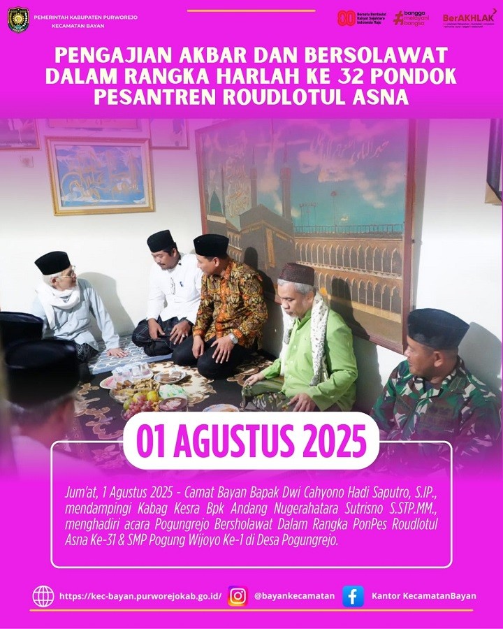 Pogungrejo Bersholawat Dalam Rangka PonPes Roudlotul Asna Ke-31 & SMP Pogung Wijoyo Ke-1 di Desa Pogungrejo