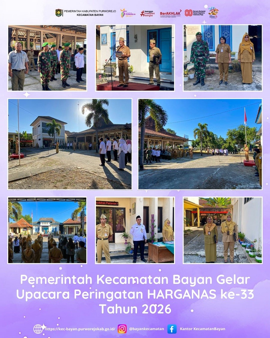Pemerintah Kecamatan Bayan Gelar Upacara Peringatan HARGANAS ke-33 Tahun 2026