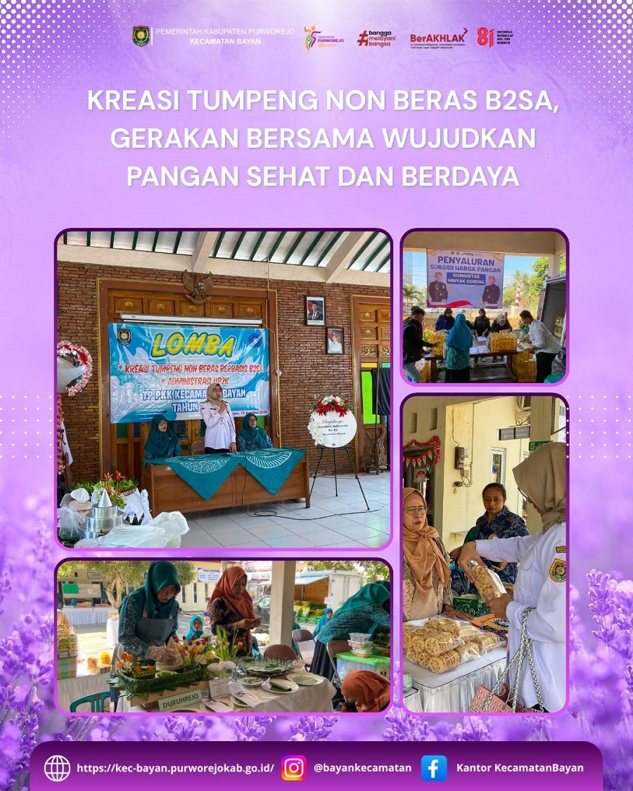 Kreasi Tumpeng Non Beras B2SA, Gerakan Bersama Wujudkan Pangan Sehat dan Berdaya