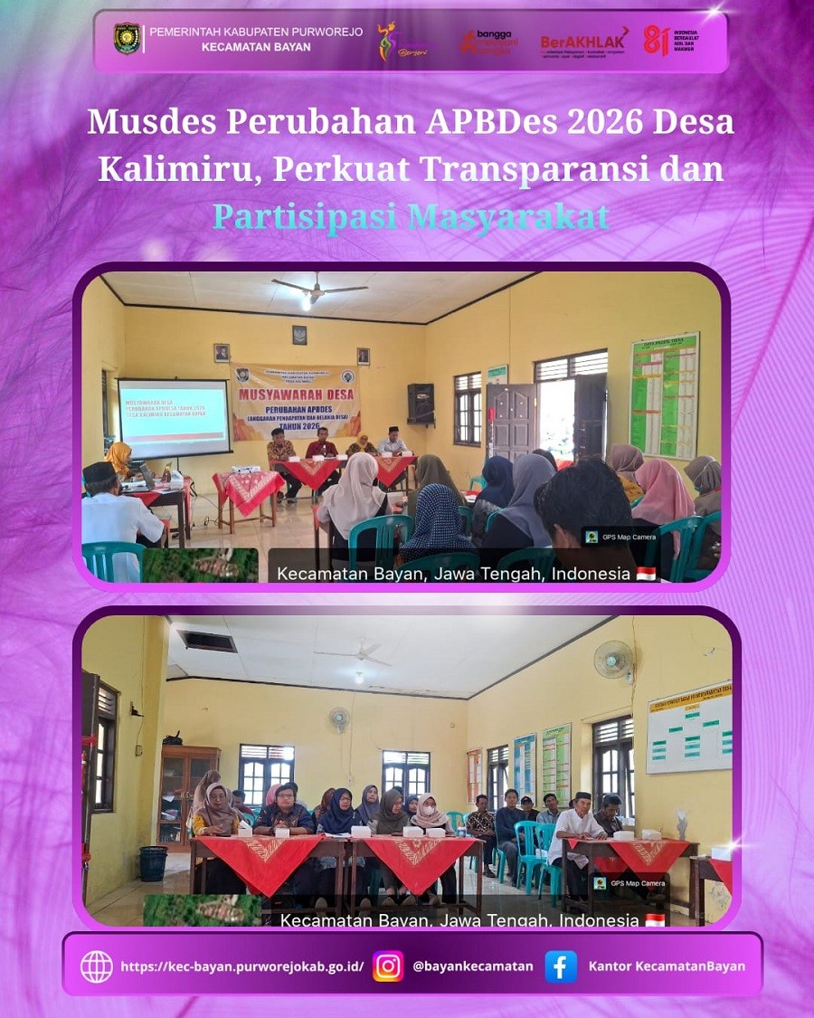 Musdes Perubahan APBDes 2026 Desa Kalimiru, Perkuat Transparansi dan Partisipasi Masyarakat