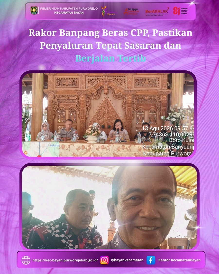 Rakor Banpang Beras CPP, Pastikan Penyaluran Tepat Sasaran dan Berjalan Tertib