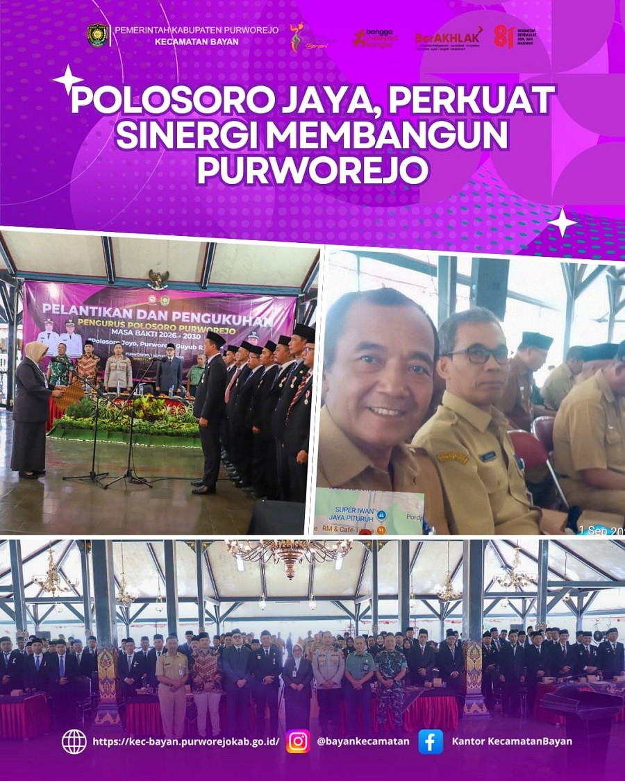 POLOSORO JAYA, PERKUAT SINERGI MEMBANGUN PURWOREJO