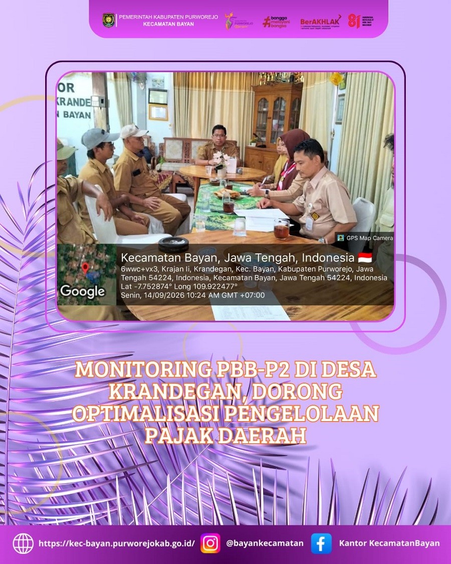 MONITORING PBB-P2 DI DESA KRANDEGAN, DORONG OPTIMALISASI PENGELOLAAN PAJAK DAERAH