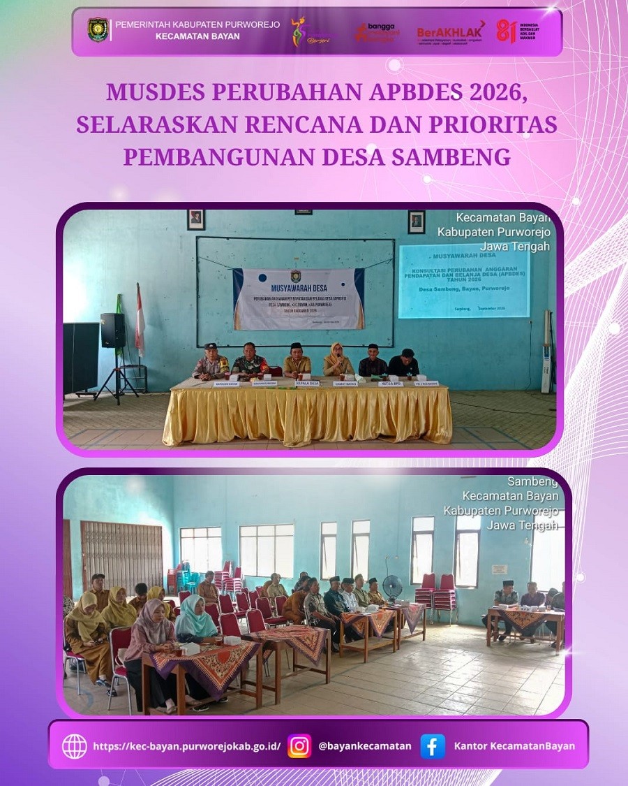 MUSDES PERUBAHAN APBDES 2026, SELARASKAN RENCANA DAN PRIORITAS PEMBANGUNAN DESA SAMBENG