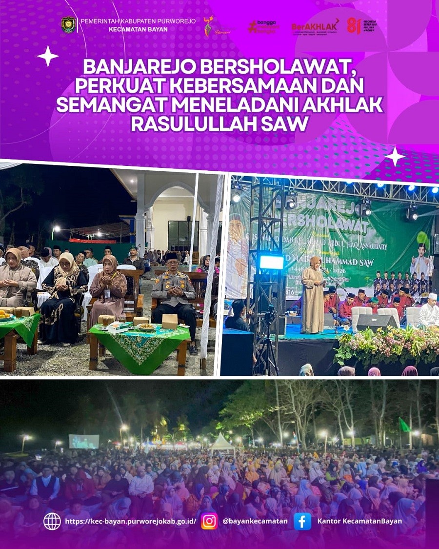 BANJAREJO BERSHOLAWAT, PERKUAT KEBERSAMAAN DAN SEMANGAT MENELADANI AKHLAK RASULULLAH SAW