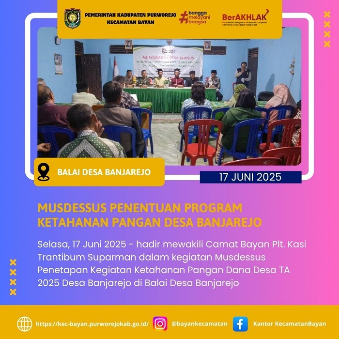 Musdessus Penentuan Program Ketahanan Pangan Dana Desa TA 2025 Desa Banjarejo