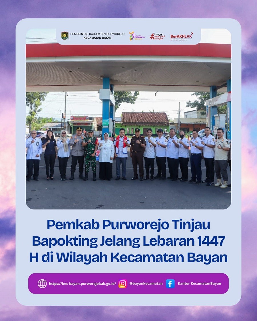 Pemkab Purworejo Tinjau Bapokting Jelang Lebaran 1447 H di Wilayah Kecamatan Bayan